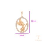 نمای نزدیک اویز ژوپینگ نگین‌دار کد X001122751