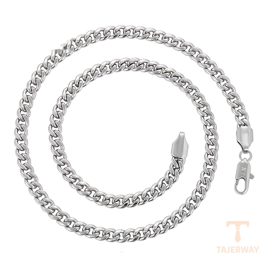 گردنبند ژوپینگ طلای سفید (رادیوم) بدون نگین کد X000981822