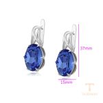 گوشواره ژوپینگ طلای سفید (رادیوم) نگین‌دار کد 14E25011818