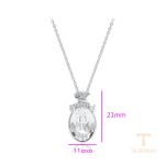 نمای نزدیک گردنبند ژوپینگ نگین‌دار رنگ ثابت کد 14N25011517