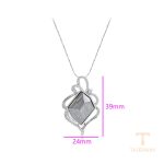 نمای نزدیک گردنبند ژوپینگ نگین‌دار کد 14N25011541