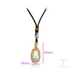 گردنبند ژوپینگ رنگ طلایی طرح طلا ۱۸ عیار نگین‌دار کد 14N25011547