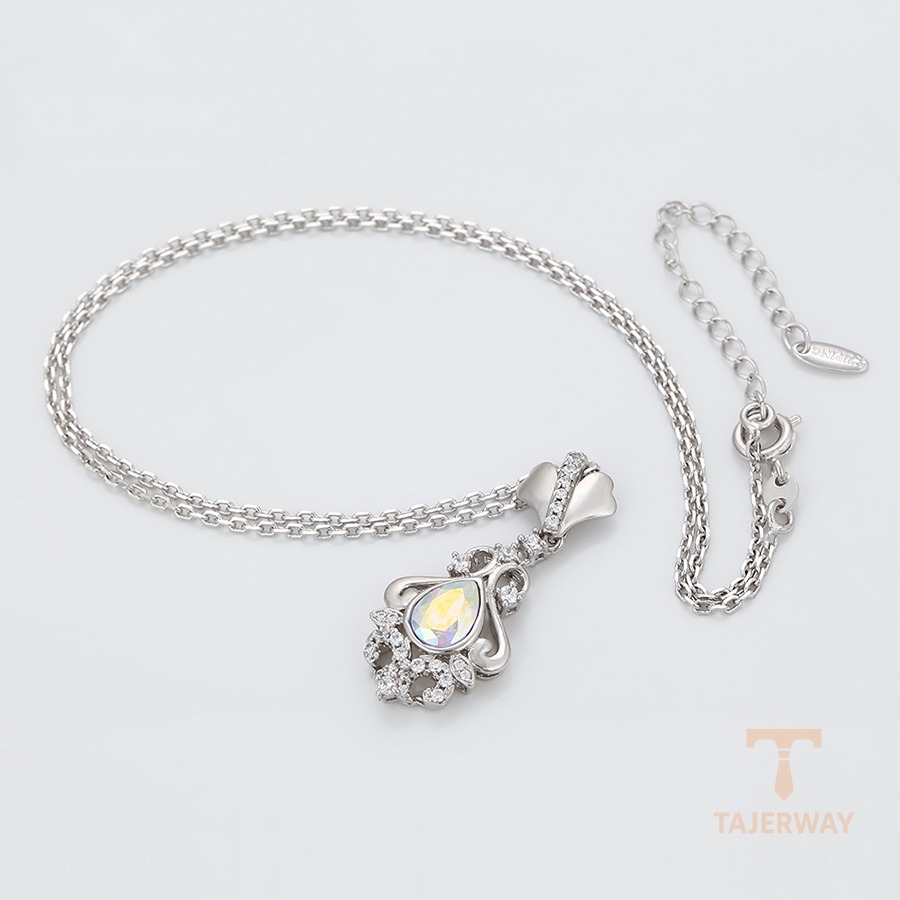 نمای نزدیک گردنبند ژوپینگ نگیندار رنگ ثابت کد 14N25011807