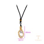 نمای نزدیک گردنبند ژوپینگ نگین‌دار کد A00356021