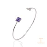 نمای نزدیک النگو ژوپینگ نگین‌دار کد 51709