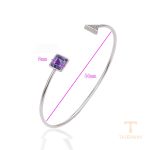 جزییات و نمای نزدیک النگو ژوپینگ طول 56(±2)mm وزن 4 گرم کد 51709