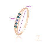 نمای نزدیک النگو ژوپینگ نگین‌دار کد A00727582