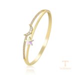نمای نزدیک النگو ژوپینگ نگین‌دار کد X000998662