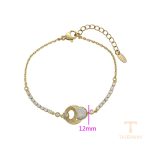نمای نزدیک دستبند ژوپینگ نگین‌دار کد X000958000