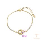 نمای نزدیک دستبند ژوپینگ نگین‌دار کد X000958050