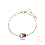 نمای نزدیک دستبند ژوپینگ نگین‌دار کد X000958052