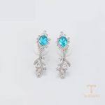 نمای مدل قفل و اتصالات گوشواره ژوپینگ وزن 4.4 گرم کد 1010064182