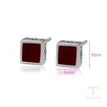 نمای نزدیک گوشواره ژوپینگ نگین‌دار رنگ ثابت کد 14E2521711