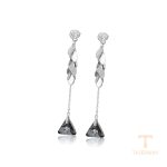 نمای نزدیک گوشواره ژوپینگ نگین‌دار کد 14E2521914