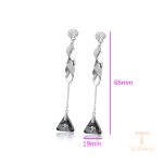 نمای مدل قفل و اتصالات گوشواره ژوپینگ طول Free وزن 6.87 گرم کد 14E2521914