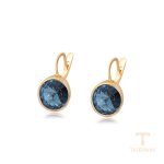 گوشواره ژوپینگ رنگ طلایی طرح طلا ۱۸ عیار نگین‌دار کد A00610717