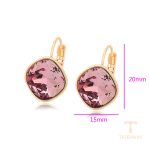 نمای نزدیک گوشواره ژوپینگ نگین‌دار کد A00611546