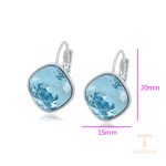 نمای نزدیک گوشواره ژوپینگ نگین‌دار کد A00611582