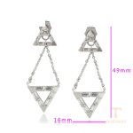 نمای نزدیک گوشواره ژوپینگ نگین‌دار کد A00660008
