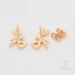 نمای مدل قفل و اتصالات گوشواره ژوپینگ طول Free وزن 2.34 گرم کد X000001887