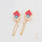 نمای مدل قفل و اتصالات گوشواره ژوپینگ وزن 3.84 گرم کد X000444538