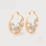 نمای مدل قفل و اتصالات گوشواره ژوپینگ وزن 8.23 گرم کد X000649435