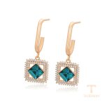 نمای نزدیک گوشواره ژوپینگ نگین‌دار کد X000779994