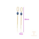 نمای مدل قفل و اتصالات گوشواره ژوپینگ وزن 3.74 گرم کد X000840664