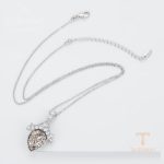 جزییات زنجیر و قفل گردنبند ژوپینگ طول 40CM وزن 6 گرم کد 43481-crystalrosepatina