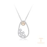 نمای نزدیک گردنبند ژوپینگ نگین‌دار رنگ ثابت کد 43734-A10