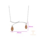 نمای نزدیک گردنبند ژوپینگ نگین‌دار کد 43913-A10