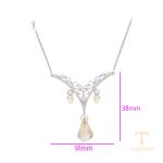 جزییات زنجیر و قفل گردنبند ژوپینگ طول 45CM وزن 4.6 گرم کد 44008-A10