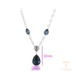 نمای نزدیک گردنبند ژوپینگ نگین‌دار کد A00613153