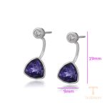 نمای نزدیک گوشواره ژوپینگ نگین‌دار کد 810679705