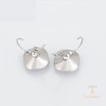 گوشواره ژوپینگ طلای سفید (رادیوم) نگین‌دار کد A00611628