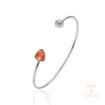 النگو ژوپینگ طلای سفید (رادیوم) نگین‌دار کد 51686