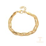 نمای نزدیک دستبند ژوپینگ بدون نگین مناسب پوست حساس کد T000946004
