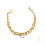 جزییات زنجیر و قفل دستبند ژوپینگ طول 17CM وزن 6.8 گرم کد T000946010