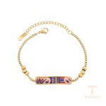 نمای نزدیک دستبند ژوپینگ بدون نگین مناسب پوست حساس کد T000963112