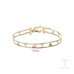 نمای نزدیک دستبند ژوپینگ بدون نگین مناسب پوست حساس کد T000974906
