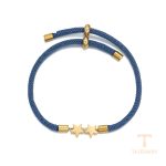 دستبند ژوپینگ رنگ طلایی طرح طلا ۱۴ عیار بدون نگین کد T000984099