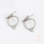 نمای مدل قفل و اتصالات گوشواره ژوپینگ وزن 1.96 گرم کد A00859275