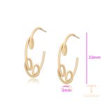 نمای نزدیک گوشواره ژوپینگ مناسب پوست حساس کد A00901172