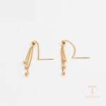 نمای مدل قفل و اتصالات گوشواره ژوپینگ وزن 2 گرم کد A00903110