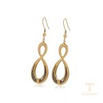گوشواره ژوپینگ رنگ طلایی طرح طلا ۱۴ عیار کد T000874374