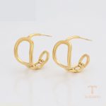 نمای مدل قفل و اتصالات گوشواره ژوپینگ طول Free وزن 5.36 گرم کد T000938340