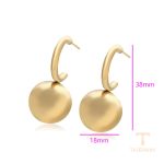 نمای نزدیک گوشواره ژوپینگ بدون نگین رنگ ثابت مناسب پوست حساس کد T000950182