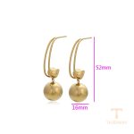 نمای مدل قفل و اتصالات گوشواره ژوپینگ وزن 10.64 گرم کد T000950193