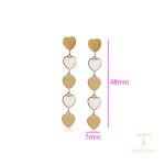 نمای نزدیک گوشواره ژوپینگ بدون نگین مناسب پوست حساس کد T000953033