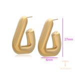 نمای نزدیک گوشواره ژوپینگ بدون نگین مناسب پوست حساس کد T000953331